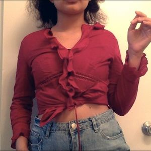 Used Red Blouse